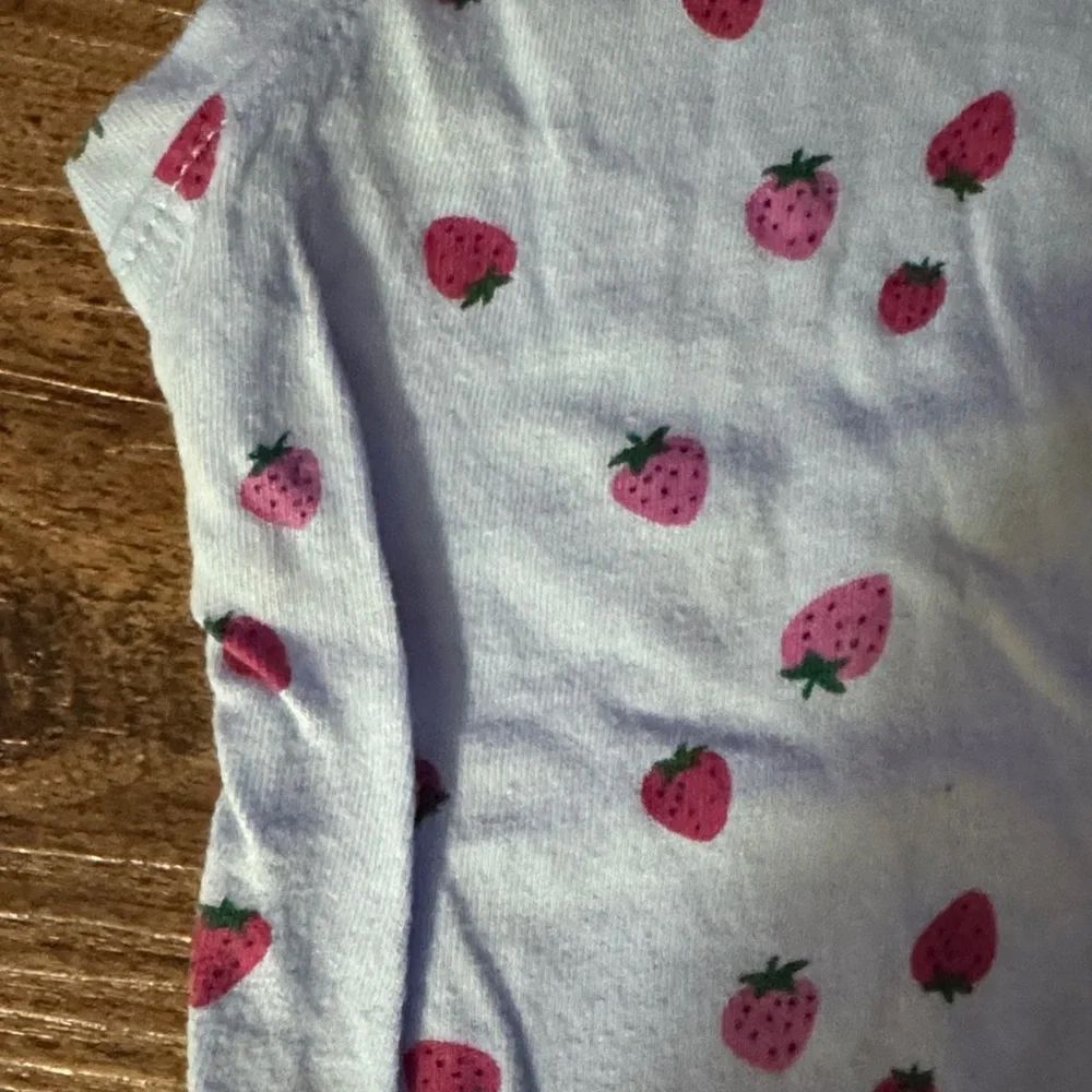 Old Navy Kids Tank Top with Strawberry Pattern - White and Pink